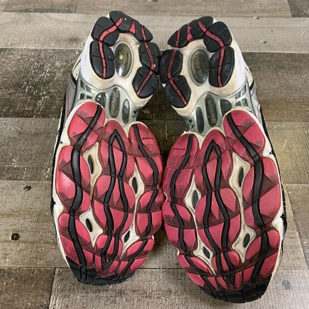 Saucony Women’s Size 8.5 CS Glide Athletic Shoes Grey Pink Running Sneakers - Picture 3 of 11